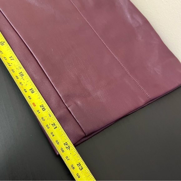 Anne Taylor Petite The Petite Faux Leather Easy Straight Crop Pant - Picture 14 of 16